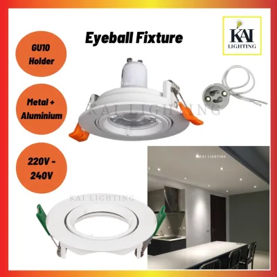 LED Eyeball Fitting Casing Black/White Downlight Casing Housing Light Fixture GU10 MR16 Led Bulb 5W Spot/Eyeball Casing