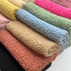160cmx100cm Thicken Warmth Faux Lamb Wool Fabric Coral Fleece Plush Doll Slight Elasticity Sewing Lining Coat Apparels Accessory