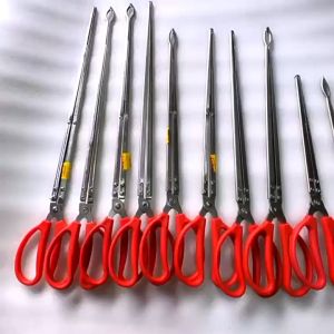 Gunting Capit Crab Tongs Jenis Flat untuk Pengambil Belut Kepiting Udang Panjang / Alat Pencapit Makanan Hewan / Gunting Masak Penjepit Kue Gorengan