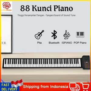 Portabel Piano Elektronik Multifungsi 88 Keys Pemula/ Mainan Anak Piano Elektronik 88 Keys/ Piano Elektronik Soft-Key Lipat Nyaman / Piano Gulung instrumen musik