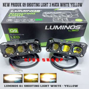 LAMPU SOROT LASER Q9 DAN Q9 PRO 80W DEVIL RED PURPLE ICE BLUE 3 MATA BLUE LENS 2 WARNA LUMINOS NINE HI LOW WHITE YELLOW UNTUK MOBIL DAN MOTOR