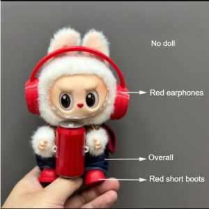 For Labubu Clothes Doll DIY Accessories Pull Cloth Cola Happiness Factor Labubu Clothes for New Years gift Doll Outfit Ropa