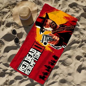 Towel Soft 2 Pool Gift For Travel Gym Red-Dead Shower Game Camping Quick Dry Sports Large R-Redemption Beach Towel