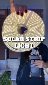 LED Solar Strip Lights Outdoor Waterproof 5m 10m Solar Outdoor Light Warm Light 8 Modes Dimmable Solar Christmas Lights for Garden Decor