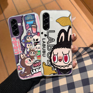Phone Casing for Samsung Galaxy S25 FE Cute Cartoon Labubu Coffee Pattern Shockproof Clear Rubber Soft Case for SamsungS25fe New 2025 Phone Casing Cover
