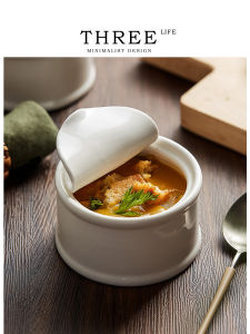 Tlife Creative Ceramic Sauce Dish Pure Color Dessert Bowl Small Stew Pot Jelly Fruit Jam Nordic Style round Shape Diningware