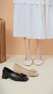 Giày Cao Gót MWC 4457 - Dép Cao Gót Phối Nơ Đính Đá Sang Chảnh