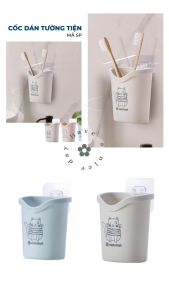 Cốc dán tường đựng bàn chải kem đánh răng Việt Nhật