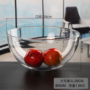 Walther-Glas Lead-Free Crystal Fruit Bowl Pasta Mixer Vegetable Storage Basin European Style Dining Utensils Kitchen Accessories
