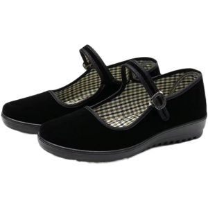 Comfortable Black One-Strap Flat Women Shoes