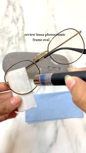 OKULARY D11: Kacamata Photocromic Anti Radiasi Frame Titanium & Pouch Gratis