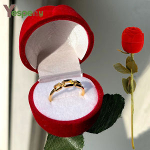 YESPERY Rose Ring Box Valentines Day Gift Red Rose Ring Box Tanabata Qixi Valentines Day Proposal Personality Creative Gift Ring Box Empty Box