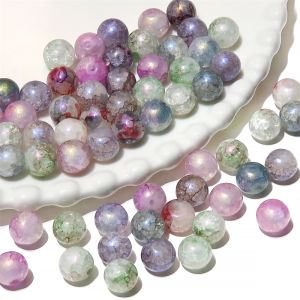 10mm 20 cái/túi kính màu xanh sáng bóng ánh sáng hạt cườm tròn cho Vòng tay tự làm trang sức Làm Vòng Cổ phụ kiện