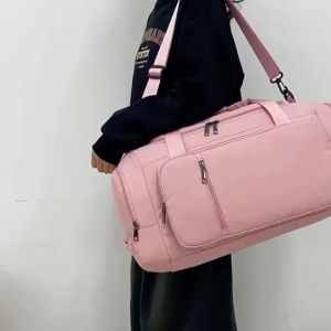 Waterproof Fitness Duffel Bag Large Capacity Gym&Travel Bag with Shoe Compartment Anti-Theft Design