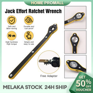 Car Scissor Jack Ratchet Wrench Labor-saving Garage Tire Wheel Lug Wrench Handle Repair Tool jack kereta | Home Promall