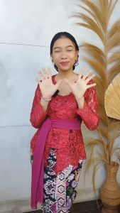 (HANYA KEBAYA) Baju Kebaya Jadi Semifrance Metalic Payet Marina Kebaya Bali Modern Wisuda