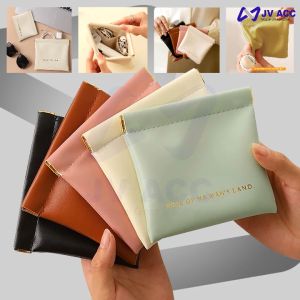 NVN-TS6 POUCH AUTO CLOSE MODEL KULIT PENYIMPANAN KABEL CHARGER HEADSET MAKEUP KUNCI MINI SERBAGUNA