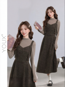 YOUXIANG | Đầm Camisole Hoa Cổ Điển