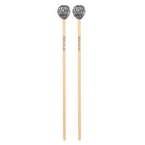 IRIN | IRIN 1 Pair Mallets with Wool Rubber Core Marimba Mallets Birch Handle Round Head Versatile Soft-Hard Tone for Marimba/Xylophone