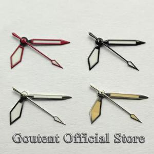 Goutent new red/black/silver/silver yellow watch hands are green  luminous which is suitable for NH35 NH36 automatic movement
