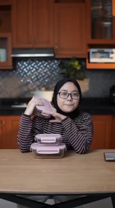 Pero Glass Container Set of 3 Pyrex - Wadah Penyimpanan Makanan Set of 3