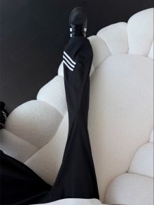 LIUBU | Black Three-stripes Ice Silk Breathable Quick-dry Summer Mens Sport Casual Trousers