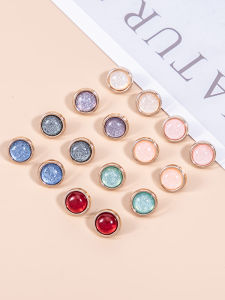 กระดุมโลหะ กระดุมแฟชั่นสำหรับผู้หญิง กระดุมเสื้อสเวตเตอร์คาร์ดิแกน กระดุมตกแต่ง กระดุมโลหะผสม ฤดูใบไม้ผลิ 2024