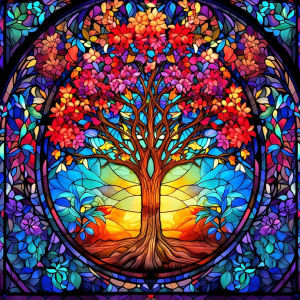 HUACAN Coloring By Numbers Tree Of Life Picture Diamond Painting Landscape Drawing DIY Kit Wall Decoration