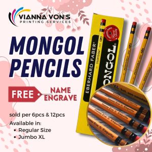 Personalized Mongol #2 Pencils with FREE LASER ENGRAVED NAME sold per 6pcs or 12pcs