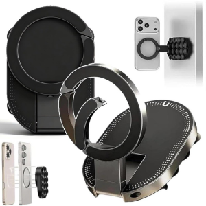 3-in-1 Magnetic Phone Holder / 360° Rotatable Foldable Detachable Mount / Suction Cup Lazy Stand for Wall Desktop Smartphone & Tablet
