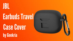 Geekria vỏ silicon Bìa Tương Thích Với JBL Vibe Chùm Tai nghe không dây chân thật Bảo Vệ Tai Nghe Da Bìa cổng sạc điện thoại Có Thể Tiếp Cắn