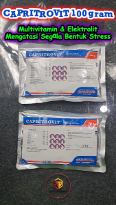 Capritrovit 100 gr | Multivitamin & Elektrolit | Mengatasi Stress Hewan dan Ternak | Obat Stres