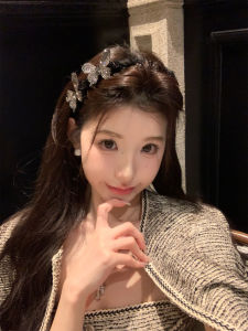 Party Butterfly Tooth Comb Hairband Womens High-End Sensation Full Diamond Headband New 2025 Luxury Hair Accessories