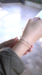 `Minimalist Bracelet - ชุ่มหน้าของเหลือง ขนาด 2-3 มม. สร้อยข้อมือ เชือกถัก ของ Siamonline`