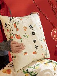 New Chinese Style Cotton Linen PP Cotton Pillow Home Sofa Cushion Versatile Living Room Decorative Pillow Sample Room Pillow
