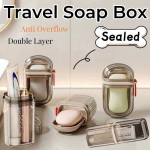 Transparent Soap Travel Case with Lid Portable Soap Box for Business Trips Sealed Travel Soap Box