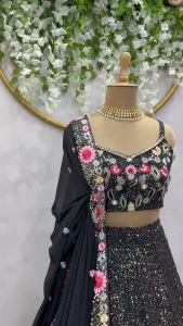 [PRE-ORDER] Semistitched  Foux Georgette Lengha (10-15days delivery)