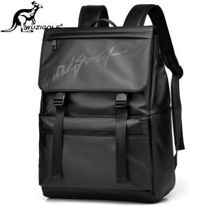 Binhao Kangaroo Lightweight Double Shoulder Backpack Mens Korean Style Student Bookbag Waterproof Computer Bag Commuting Travel Bag