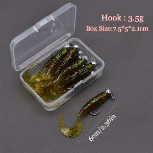 Mr.Lurion 50pcs 6cm Maggot Worm Grub Lure Bait Fishing Tackle Soft Minnow Lure Pesca Swimbait Gear Kit Bait