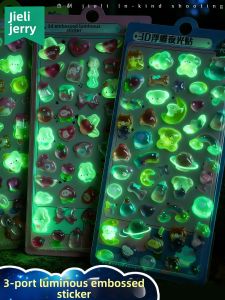 JIELI | Glow in Dark 3D Crystal Stickers Cartoon