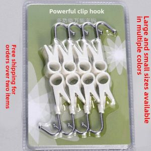 Kitchen Bathroom Towel Clothes Plastic Clamp Hook Hanger No Trace Activity Tube Hook Storage Organizer from Zhejiang China