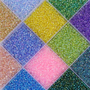 2mm Czech Glass Seed Beads Transparent AB Colored Big Hole Rice Bead For Jewelry Making Findings DIY Exquisite Bracelet Earrings