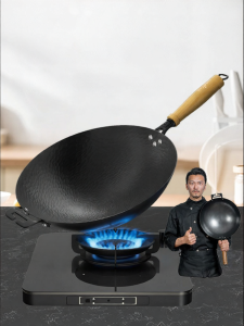 GUZHENJIANG | Nitriding Anti-stick Rust-resistant Cast Iron Wok