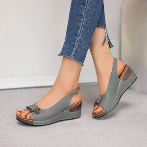 Fashionable Roman Style Knot Tie Sandals Womens Shoes Chunky Heel Low Cut Breathable Upgraded Version of Wish2025 Summer New