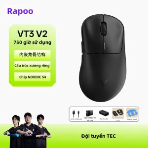 Chuột Chơi Game Không Dây Rapoo VT3s V2 Dual 8K Ergonomic 1-60000DPI 750IPS 60G PAW3950/3955 Dành Cho FPS PUBG Esports