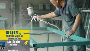 (Lon 3Kg) Sơn Sắt Mạ Kẽm 1 Thành phần Sơn Sắt Đen Gỗ Bê tông Không Cần Sơn Lót Không Bong Tróc Mau Khô Bền Màu Đẹp - DIY