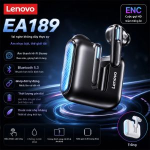 Lenovo | Tai Nghe Không Dây Lenovo EA189 Bluetooth 6.0 ENC Thiết Kế Trong Tai Độ Trễ Thấp Khử Tiếng Ồn Chủ Động Thời Lượng Pin Dài Dành Cho Chơi Game