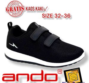 ANDO SEPATU SEKOLAH HITAM PUTIH