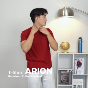 Kale Arion T-shirt Basic Organic Cotton 30s Asian Fit | Maroon