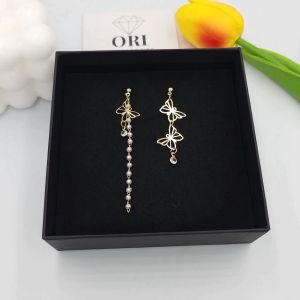 Bông tai nữ dáng dài đàn bướm đính đá Darryl sang trọng ORI ACCESSORIES B402